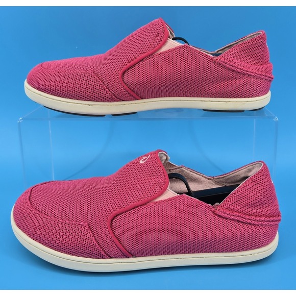 Olukai Nohea Pink Mesh Slip On Shoes Girls Sz 6 EU 38 Women's 7.5 Loafers Beach - Picture 2 of 8